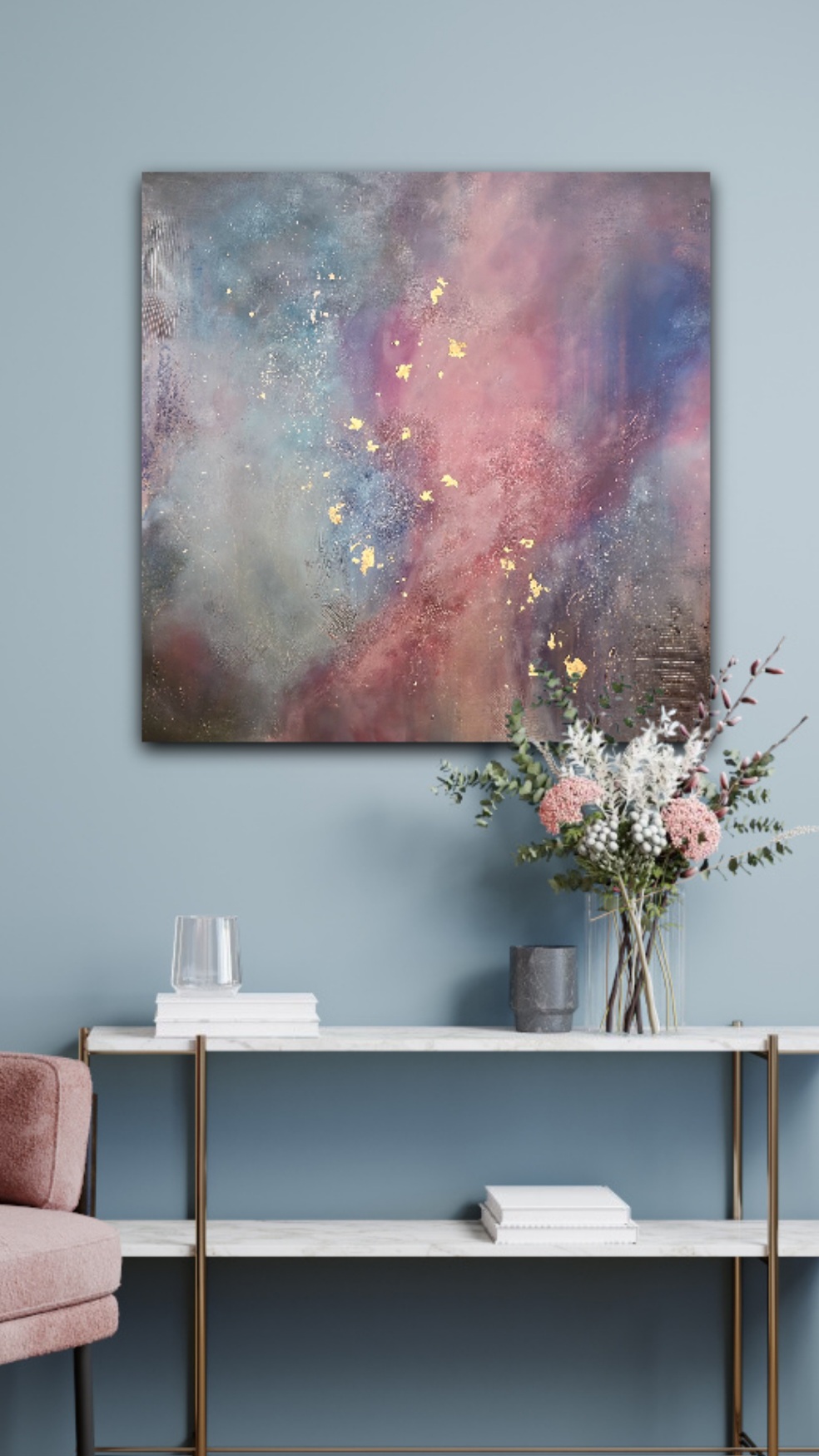 "En ny vår" 80×80 kr.3800,-